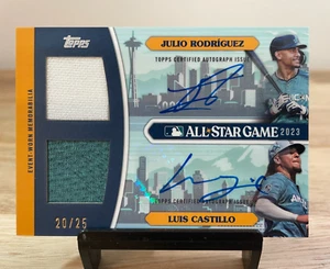 2023 Topps Update Julio Rodriguez/Luis Castillo All Star Stitches Dual Auto /25 - Bild 1 von 2
