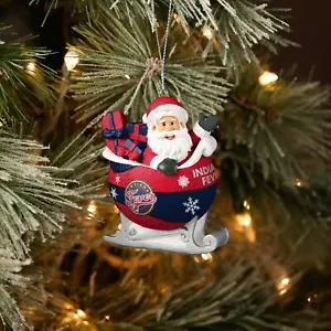 FOCO Officially Licensed WNBA Indiana Fever Santa's Sleigh Christmas Ornament - Picture 1 of 3