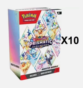 ✅ CODE TOYS10 ✅ x10 Pokémon S&V Prismatic Evolutions Booster Bundle - Sealed - Picture 1 of 1