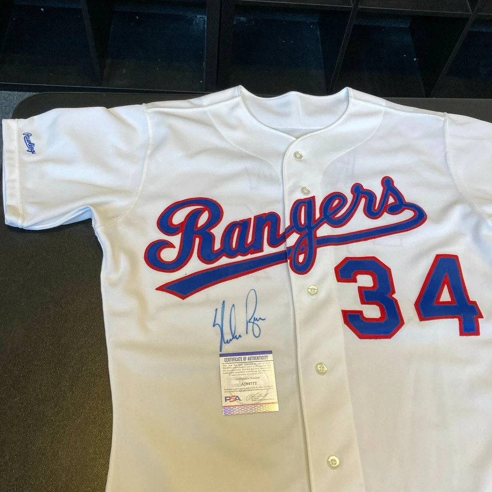 Nolan Ryan Signed Authentic 1989 Texas Rangers Game Model Jersey PSA DNA COA - Image 1 of 4