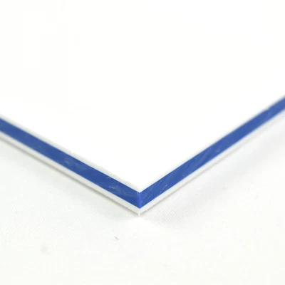 BuyPlastic ColorCore Plastic Sheet  1/2" x 24" x 36" White-Blue-White - Image 1 of 4
