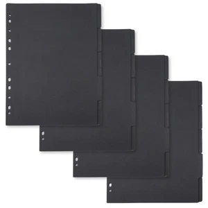 4sets 20Sheets 11-Hole Paper Binder Dividers 29.8x22.1cm A4 Notebook Index - Picture 1 of 8