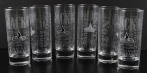 Jack Daniels Charcoal Mellowed Limited Edition High Ball Glasses, 6-in. Set Of 6 - Picture 1 of 9
