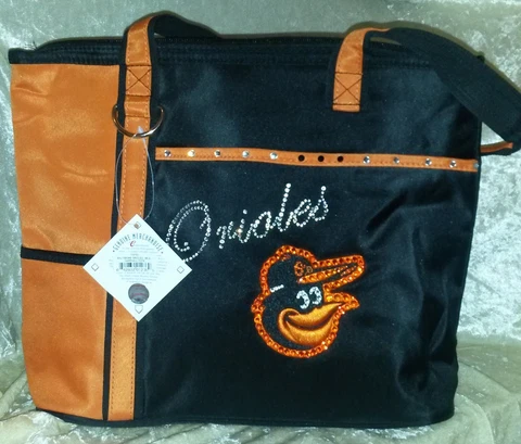 Baltimore Orioles Blinged Purse Rhinestone MLB Women's Licensed Tote Bag ~NEW~ Cover