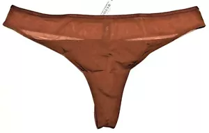 large - NWT Adore Me brown thong panty mesh top (d61) - Picture 1 of 2