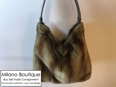 Auténtico Bolso de Hombro Hobo Marrón PIEL DE CONEJO CHANEL *Cuero de Cordero* Foto 1 de 4