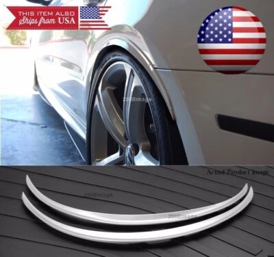 1 Pair Flexible 1" Arch Wide Body Fender Extension Silver Lip For  Toyota Scion - Image 1 of 2