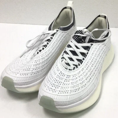 APL Blanco Techloom Zipline Negro Rayas Ribete Zapatos para Correr Talla 9/40 NUEVO Foto 1 de 4