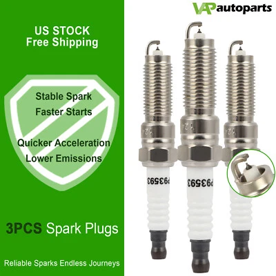 3x bujías de iridio y platino para Ford EcoSport 2018-2020 Focus Fiesta 1,0 L Foto 1 de 4