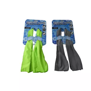 2pk Instant Microfiber Cooling Towel 32 x 12" Sport Golf Gym Headache Beach - Picture 1 of 12