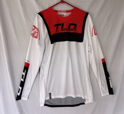 Camiseta deportiva Troy Lee Designs TLD para hombre GP Bike Off Road blanca Glo roja mediana cierre Foto 1 de 4
