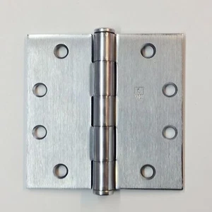 Bisagras HAGER 1279, 4,5 X 4,5" hechas en EE. UU. 26D cromadas con tornillos - Imagen 1 de 5