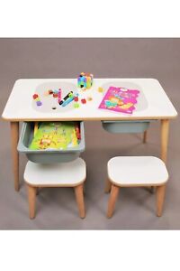 Child's Play Activity Table Double + 2 x Stools