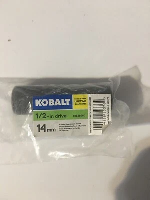 Kobalt 1/2-in Drive 14mm Deep 6-Point Metric Impact Socket 0338060 - Image 1 of 3