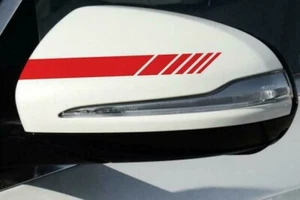 Sportstreifen Aufkleber Auto AMG Motorrad Streifen Außenspiegel Rot Rennstreifen - Bild 1 von 3