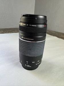Canon EF 75-300mm f/4-5.6 III USM Camera Lens Ultrasonic - Picture 1 of 5