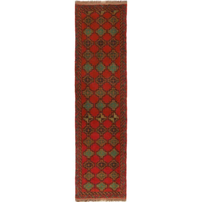Afghan Oriental Hand Knotted Hallway Oushak Long Runner 2'5 x 9'6 ft - r18338 - Image 1 of 4