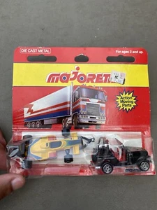 New Majorette #318 Yellow Racing Car & Black Jeep 4x4 Die Cast Made Opened C23 - Picture 1 of 2