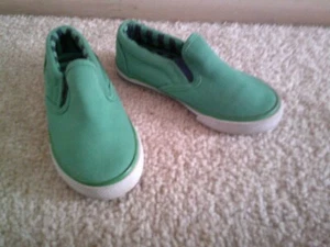 Hanna Andersson Toddler Girls Size 10 Green Slip On - Picture 1 of 3