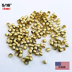 Brass Fittings: Brass Compression Sleeve, Tube OD 5/16", QTY. 20 - Picture 1 of 1
