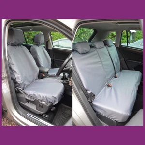 VW Volkswagen Tiguan 2016+ Tailored Waterproof Grey Front & Rear Seat Covers - Picture 1 of 5