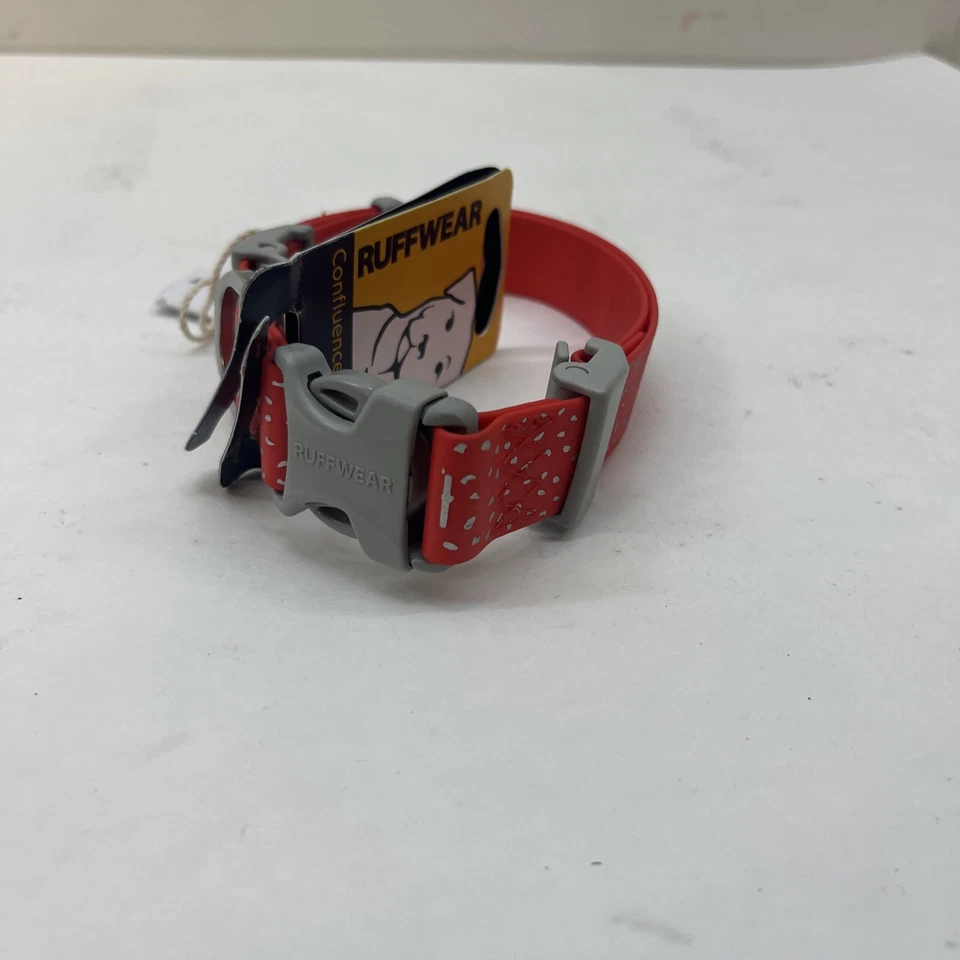Ruffwear Confluence Dog Collar Buckle Waterproof Reflective 14-20 In Red Sumac - Image 1 of 2