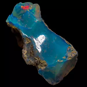 100% Natural Welo Fire White Ethiopian Opal Rough Gemstone 5 Ct 17X9X6mm EE43235 - Picture 1 of 3