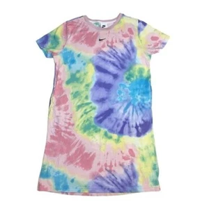 Nike Sportswear Big Girls Tie Dye T-Shirt Dress Size XL - Picture 1 of 8