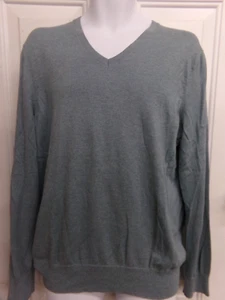 Banana Republic Mens Sz L Blue Silk & Cashmere Blend Lightweight V-Neck Sweater - Picture 1 of 3