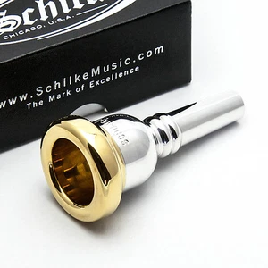 Genuine Schilke 47 Large Shank Gold Rim & Cup Trombone Mouthpiece .2344" Throat - Picture 1 of 5