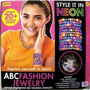 KIT DE CUENTAS DE MODA ABC PARA NIÑOS CREATIVOS 776 PIEZAS, CONSTRUYE TUS PROPIAS BANDAS DE NEÓN, COLLARES, 6+ - Imagen 1 de 8