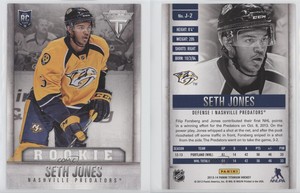 2013-14 Panini Titanium Jumbos Retail Box Toppers Seth Jones #J-2 Rookie RC