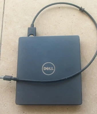 Dell K01B eSATA Laptop External Media Bay USB DVD-RW Slim Optical Drive + Cable - Image 1 of 4