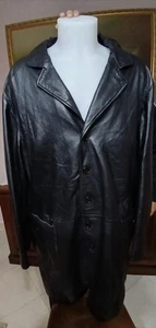 Jacke Mantel M&M Herren Leder Farbe Schwarz Größe L Cod.CC027 - Bild 1 von 8