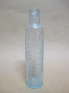 Botella de jarabe, Mrs Winslow’s, jarabe calmante, Curtis & Perkins, en relieve, antigua - Imagen 1 de 9