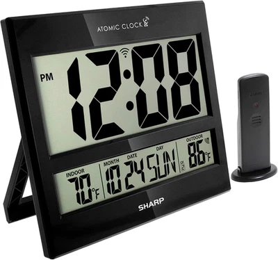 Atomic Clock - Never Needs Setting! - Jumbo 3" Easy to Read Numbers - Indoor/Out - Image 1 of 4