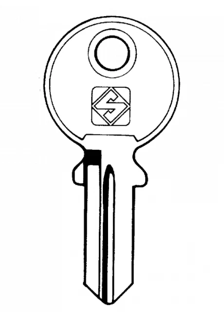 Chiave auto d'epoca - Volvo, Citroen, DAF (Silca RO5) - chiave non tagliata vuota - Immagine 1 di 1