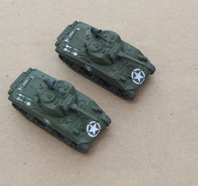 2 Galoob Military Micro Machines M4A3 Sherman Tanks Dark Green