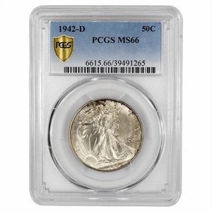1942D Walking Liberty Half Dollar 50C PCGS MS 66 - Picture 1 of 2