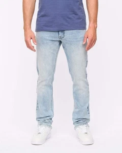 Crosshatch - Jeans da uomo ""CADMAN"" dritti slim fit - lavaggio leggero - Foto 1 di 22