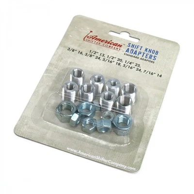 Standard Custom Gear Shifter Shift Knob Adapter Set 8 Piece M/T FORD GM MO V8  - Image 1 of 3