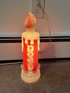 1970 Vintage 13" Noel Christmas Empire Blow Mold Light-Up Candle* Tested Works - Picture 1 of 6