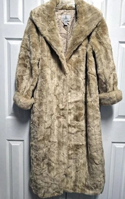 JL Studio Fluffy Full Length Faux Fur Coat Size 20W - Image 1 of 4