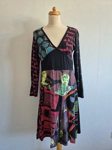 Desigual Abstract Funky Print A Line Tunic Dress Size XL - Picture 1 of 14