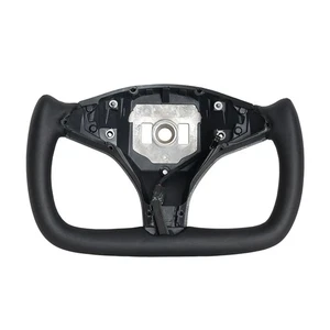 Yoke Leather Steering Wheel for Tesla Model X Model S 2014-2020 with HeatedS7Fk - Bild 1 von 10