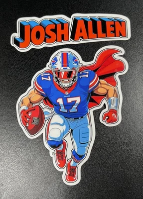 Juego de pegatinas de vinilo premium personalizadas de superhéroe de cómic Josh Allen - ¡Gran regalo! Foto 1 de 4