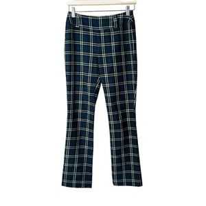 Dolce & Gabbana Vintage Wool Flat Front Plaid Straight Leg Ankle Pants Sz 26/40 - Picture 1 of 6