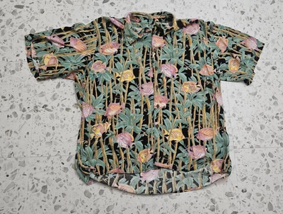 Reyn Spooner x Miles Multicolor Floral  Fish B/D Short-Sleeve Shirt Mens XL - Image 1 of 4