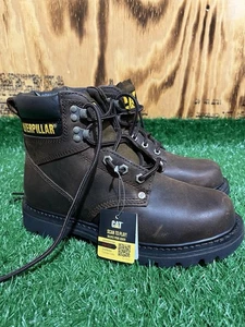 Caterpillar Men’s Workboots Size 6 Brown Boots F2892-18 EH Waterproof EUC - Picture 1 of 7