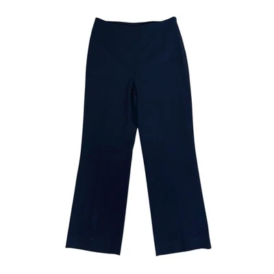 Akris Punto Wool Crepe Straight Leg Flat Front Pants Black Size 6 Career Office - Image 1 of 4